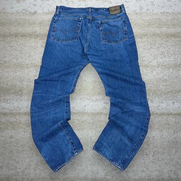 Levis Jeans 5013XX Regular Straight Leg Medium Wash Denim Red Tab Button Fly - Picture 1 of 4